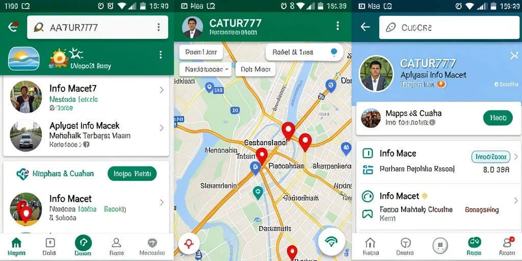Tampilan antarmuka CATUR777 dengan informasi kemacetan terkini.