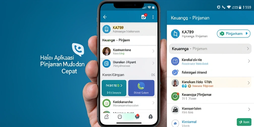 Antarmuka pengguna aplikasi KA789 untuk pengajuan pinjaman.