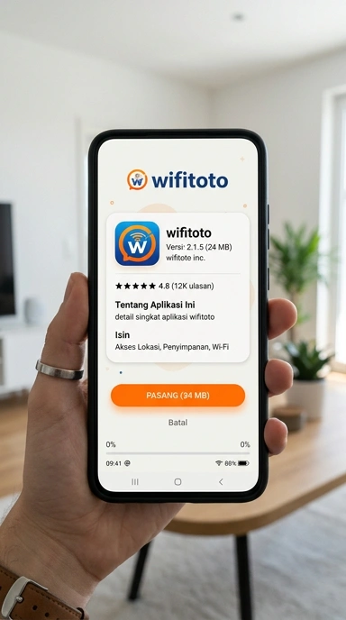 Tampilan halaman APK wifitoto